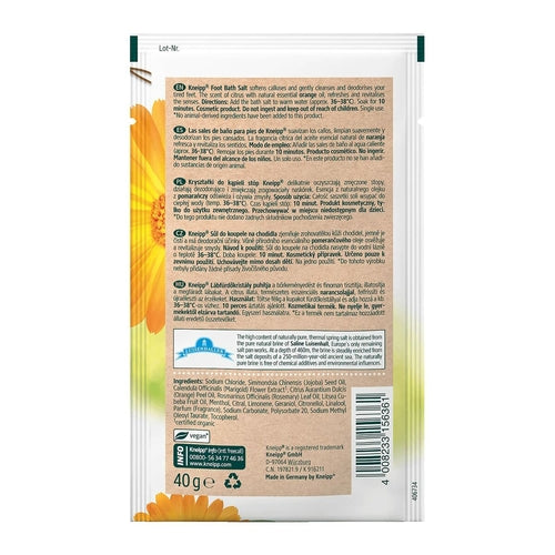 Bath salts Kneipp Foot Care Marigold Orange oil 40 g